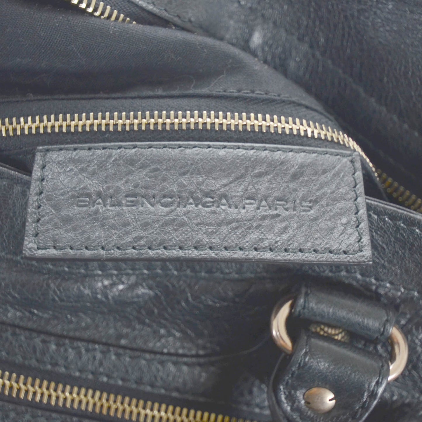 Agneau Giant 12 Rose Gold Hardware Velo Nero Black