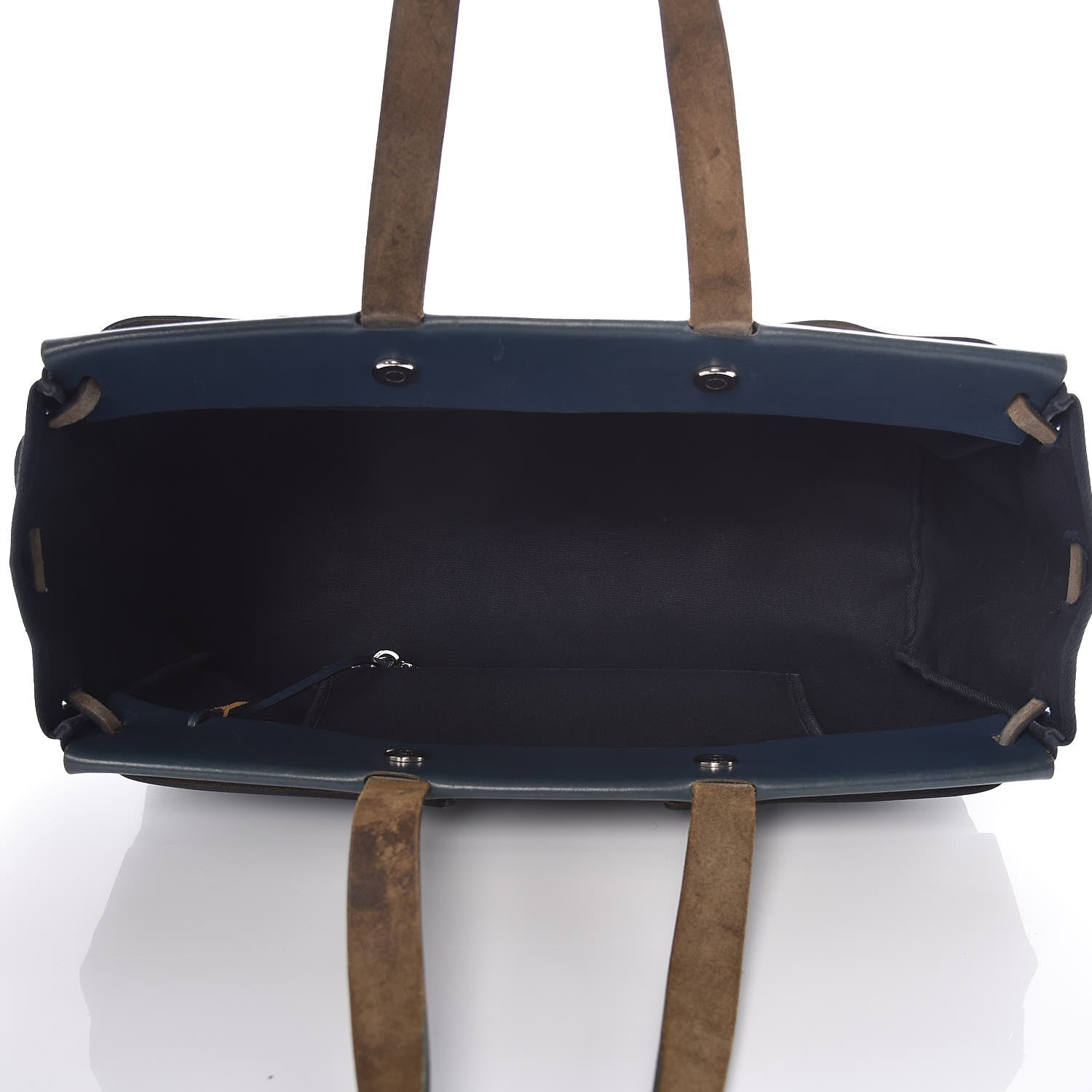 Hermes Toile Vache Hunter Herbag Cabas MM Bleu Marine 7 of 23