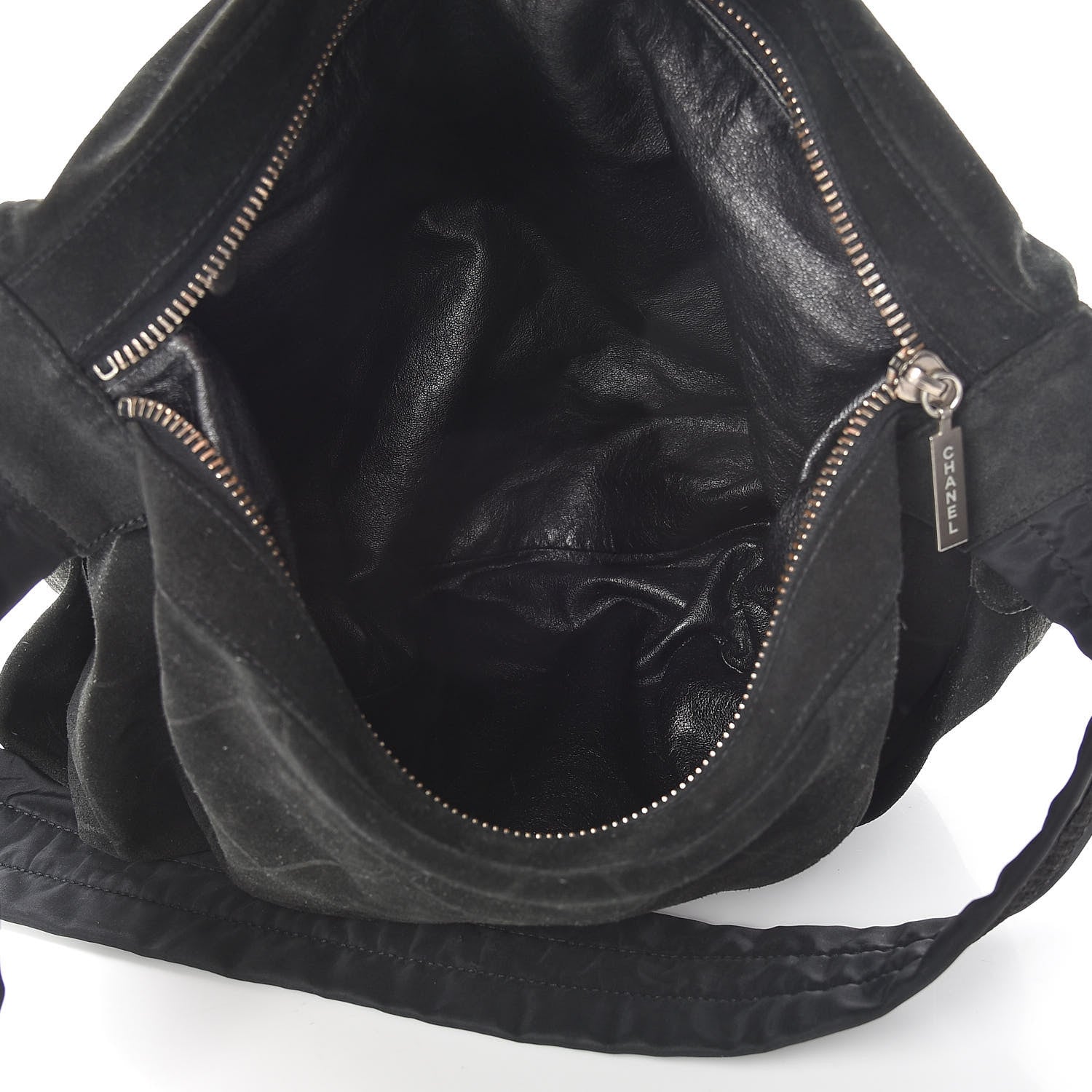 Chanel Suede Stitched Messenger Black 5 of 18