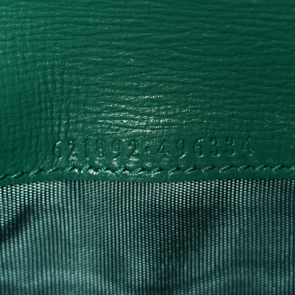Gucci Azalea Calfskin Enamel Horsebit 1955 Wallet On Chain Emerald Green 11 of 19