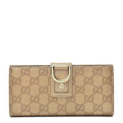 Gucci Metallic Guccissima Abbey Continental Wallet Gold 1 of 11