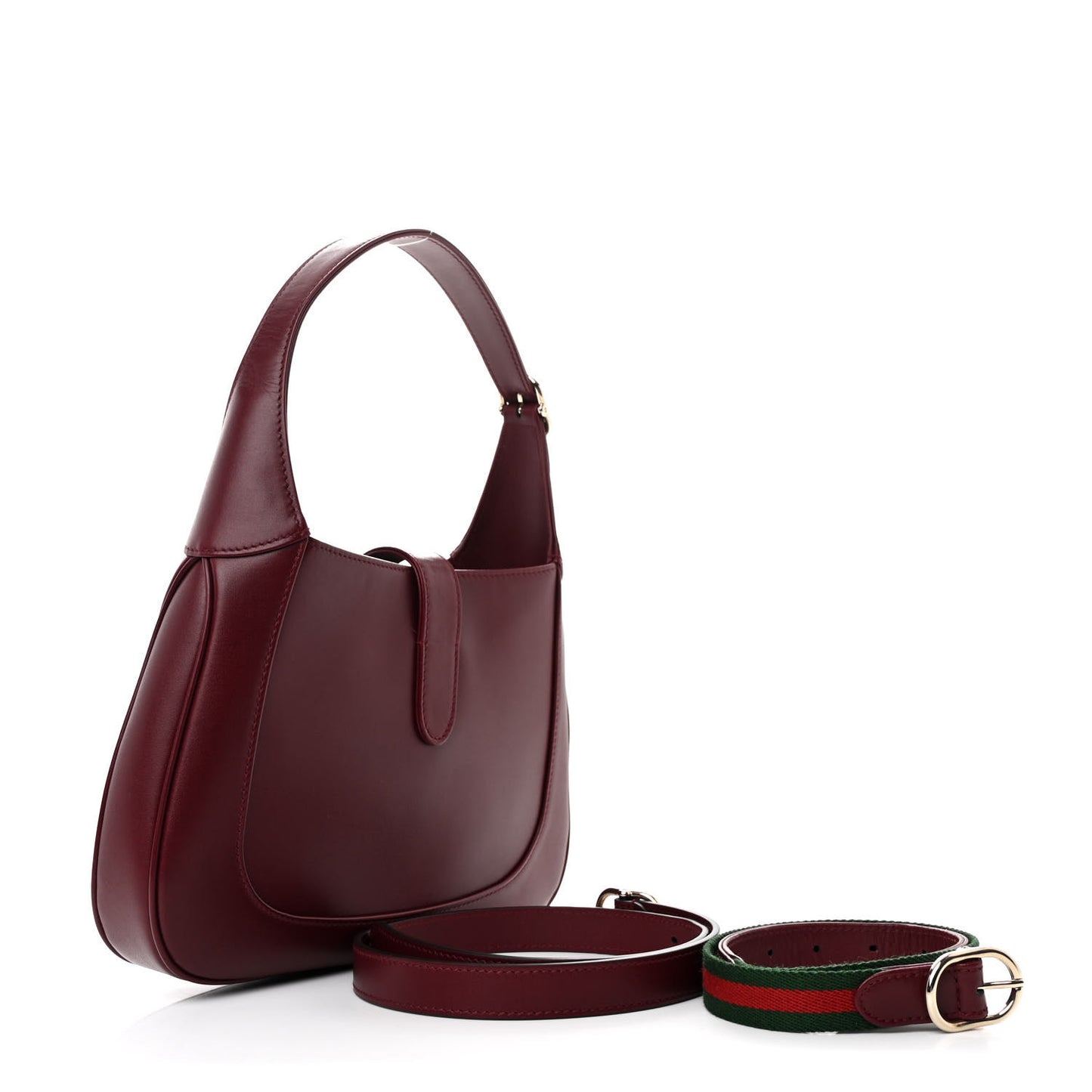 Ancora Calfskin Web Medium Jackie 1961 Hobo Rosso