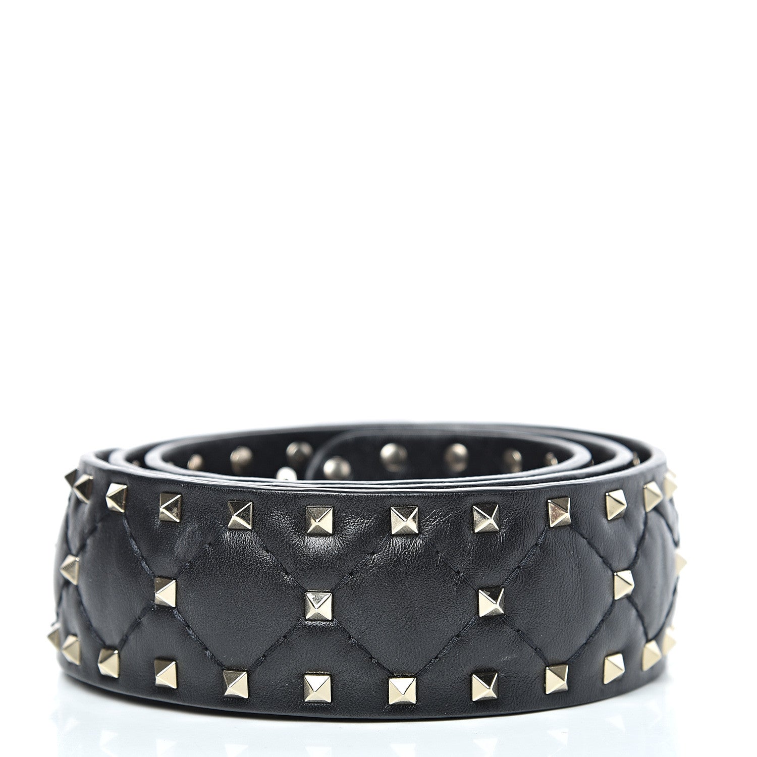 Valentino Garavani Lambskin Rockstud Spike Shoulder Strap Black 2 of 5