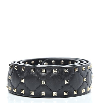 Valentino Garavani Lambskin Rockstud Spike Shoulder Strap Black 2 of 5