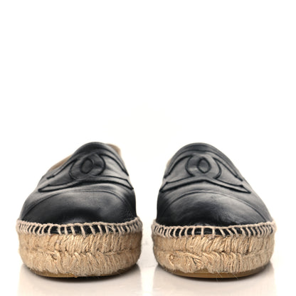 Chanel Lambskin CC Espadrilles 39 Black 2 of 9