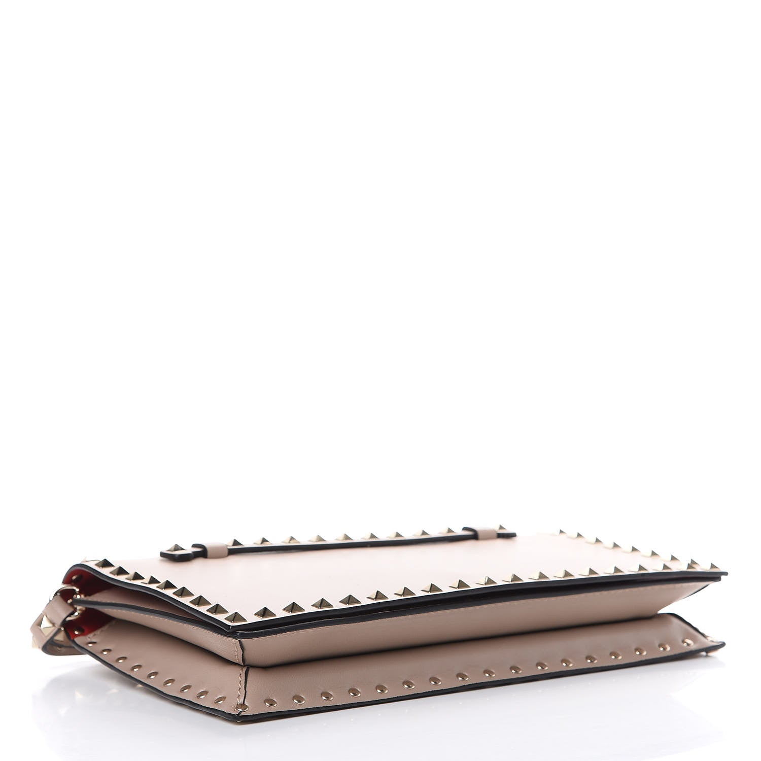 Valentino Garavani Nappa Rockstud Wristlet Clutch Poudre 3 of 7