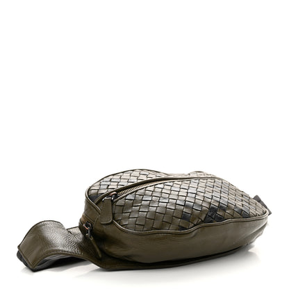 Bottega Veneta Nappa Intrecciato Belt Bag Khaki Black 4 of 14