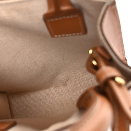 Celine Canvas Calfskin Mini Vertical Cabas Natural Tan 5 of 11