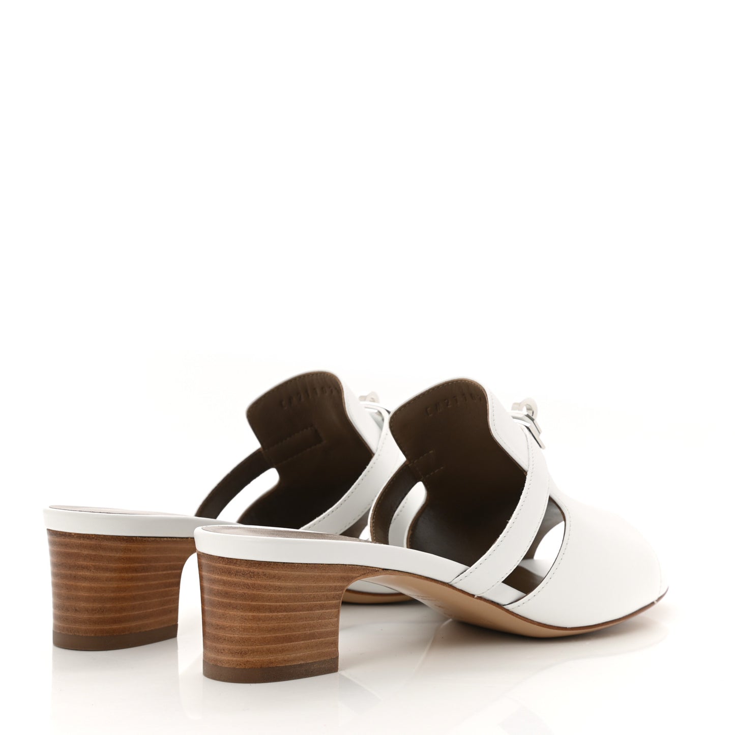 Goatskin Candy Sandals 38 White
