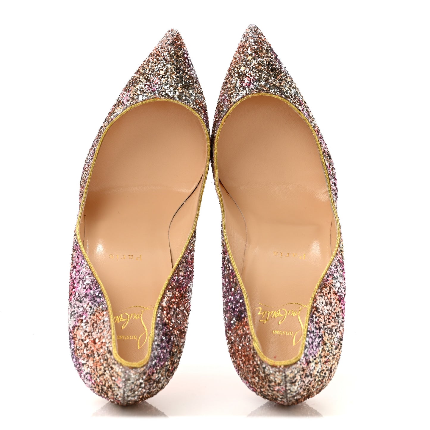 Glitter Aqua Ruban Met Pigalle Follies 100 Pumps 41 Rosette Gold