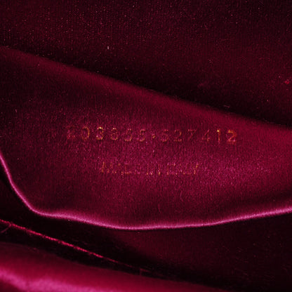 Saint Laurent Textured Patent Monogram Large Belle De Jour Clutch Fuchsia 7 of 7