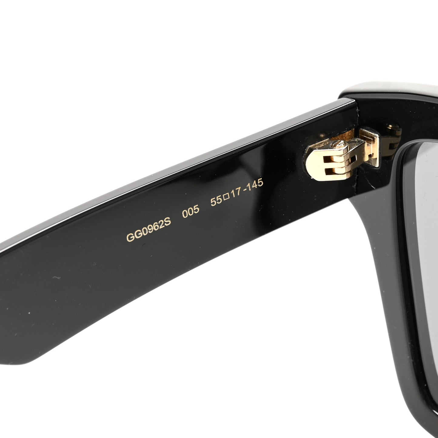 Acetate Rectangle Sunglasses GG0962S Black