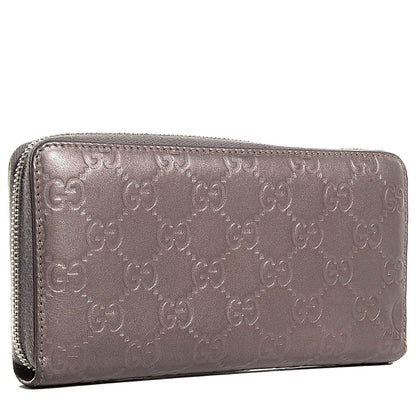 Gucci Metallic Guccissima Large Twins Zip Around Wallet Mauve 3 of 7