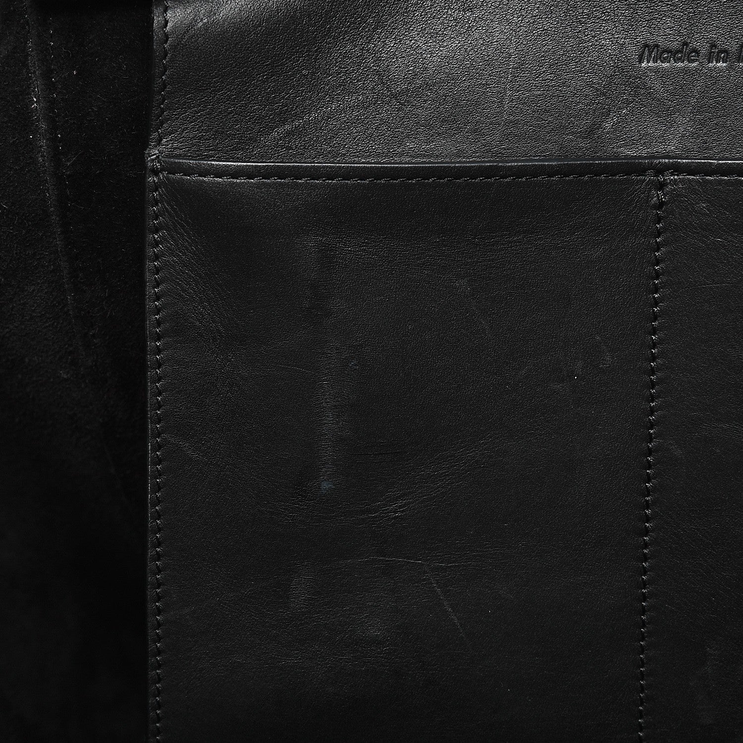 Celine Supple Natural Calfskin Vertical Tri-Fold Bag Black 7 of 13