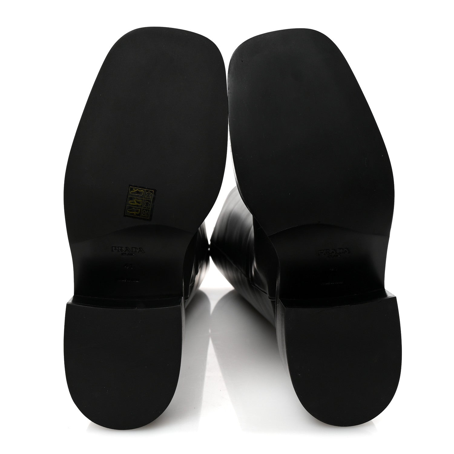 Prada Vitello Lux From The Runway Tall Boots 38 Black 6 of 9