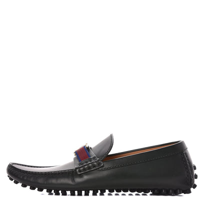 Louis Vuitton Smooth Calfskin Mens Hockenheim Moccasin Loafers 7 Green 1 of 9