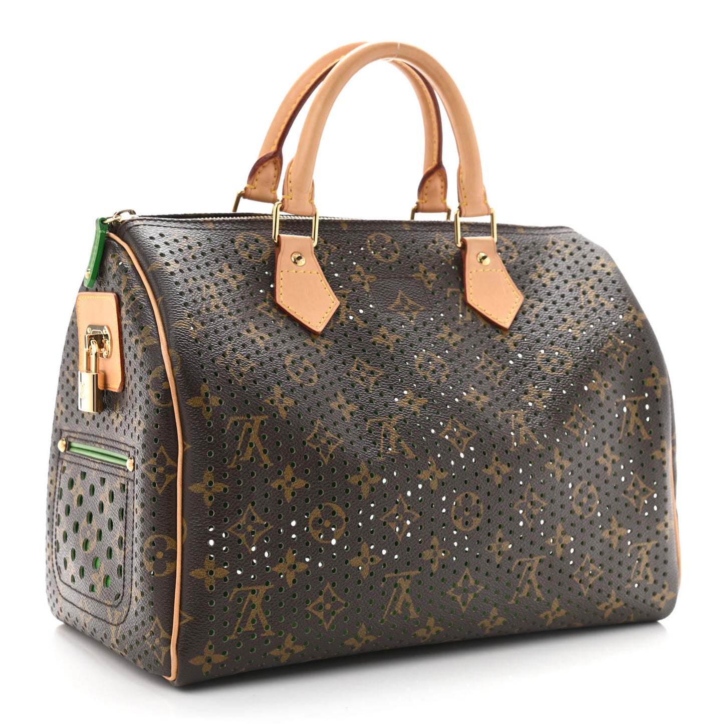 Monogram Perforated Speedy 30 Green