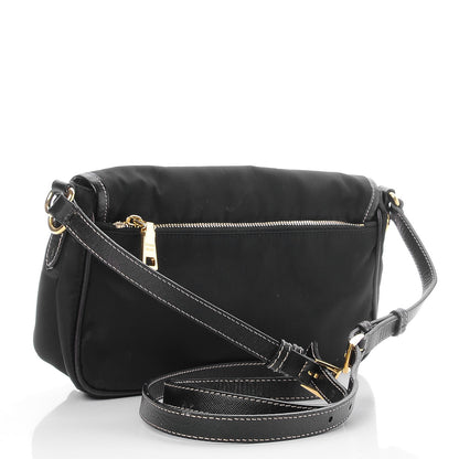 Prada Tessuto Nylon Saffiano Small Messenger Bag Black 3 of 8