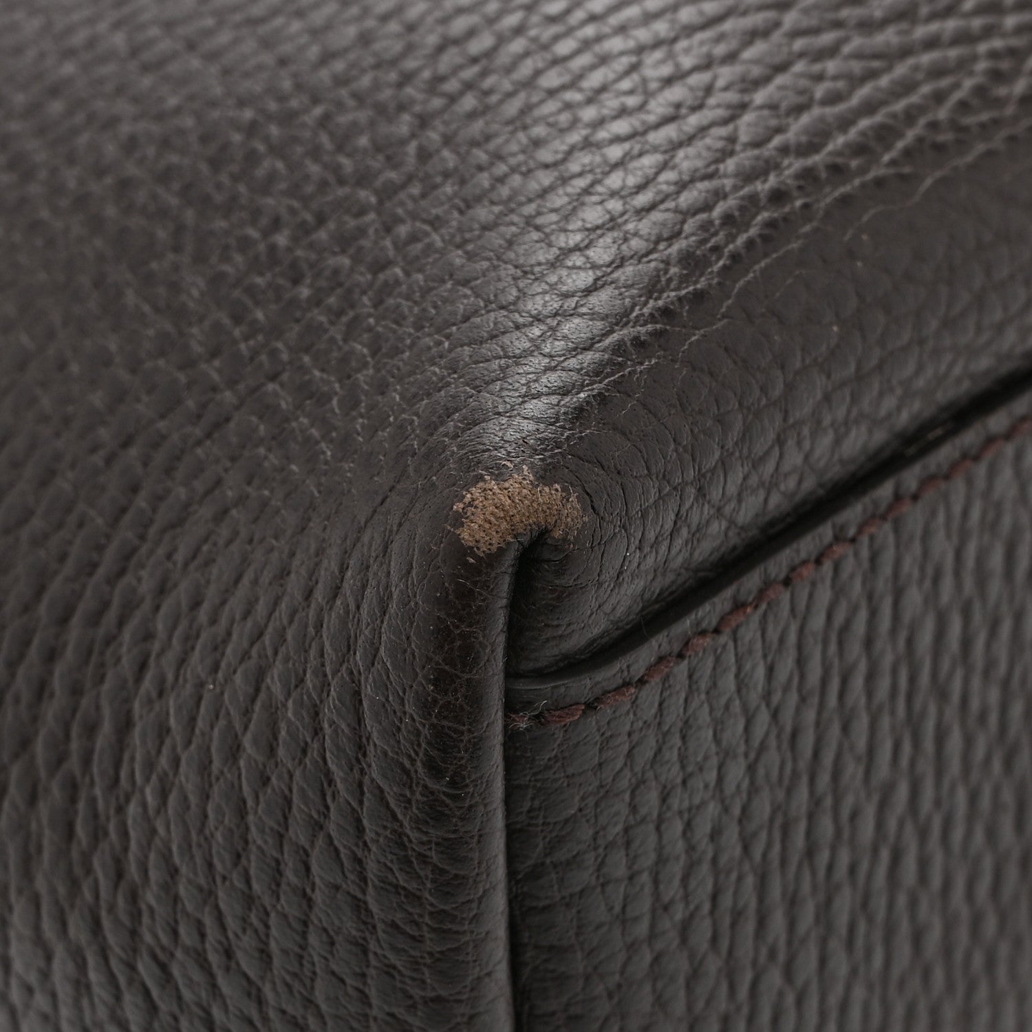 Gucci Calfskin Medium Braided Handle Gifford Tote Dark Brown 13 of 15