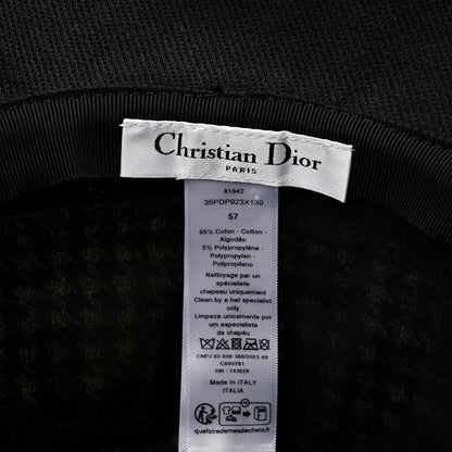 Christian Dior Pied De Poule Bucket Hat 57 Black White 8 of 8