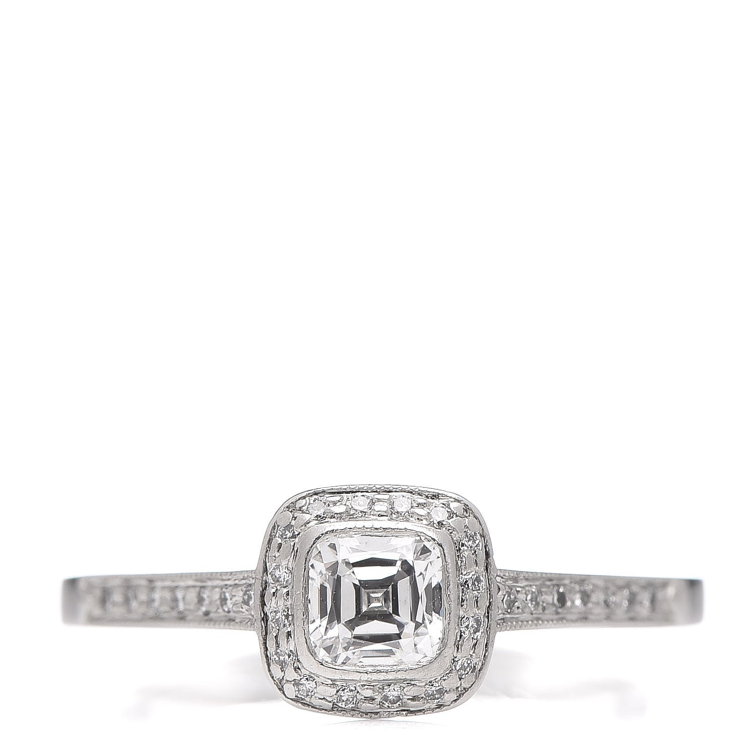 Tiffany Platinum Diamond .41ct. Legacy Ring 51 5.75 1 of 9