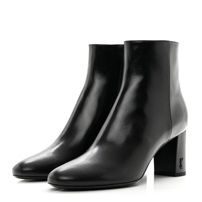Saint Laurent Nappa Vendome Loulou Ankle Zip Boot 37.5 Black 4 of 9