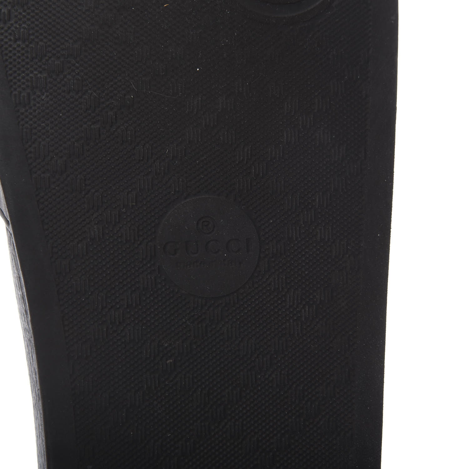 Gucci Rubber Womens Logo Slide Sandals 38 Black 7 of 8
