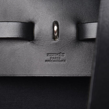Hermes Toile Vache Calfskin Herbag Cabin Black 7 of 18
