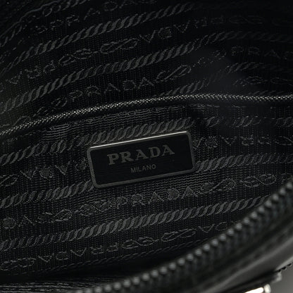 Prada Nylon Saffiano Flat Messenger Bag Black 6 of 8