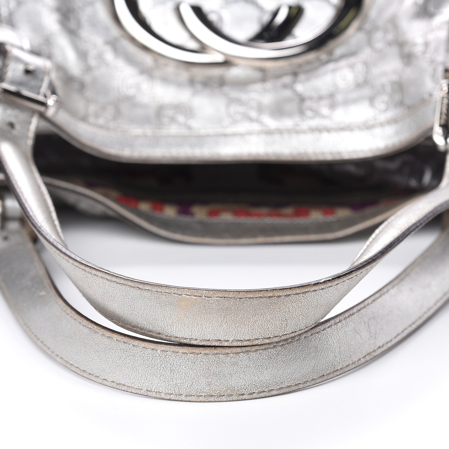 Gucci Guccissima Medium Britt Tote Silver 12 of 16