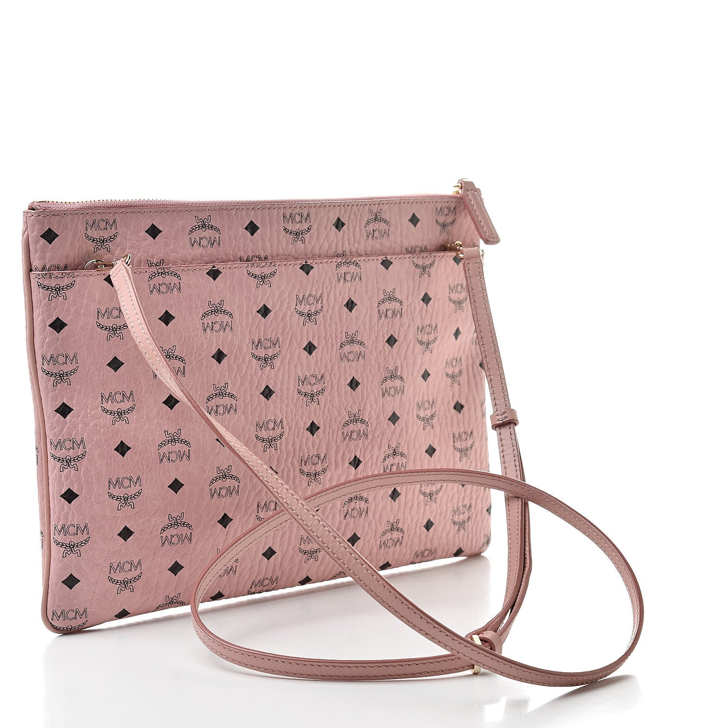 MCM Visetos Medium Crossbody Pouch Soft Pink 3 of 10