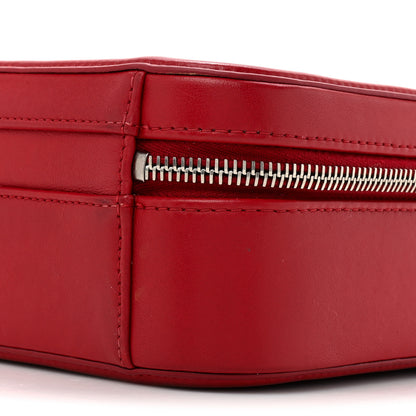 Chanel Lambskin Quilted Medium CC Filigree Vanity Case Dark Red 10 of 25