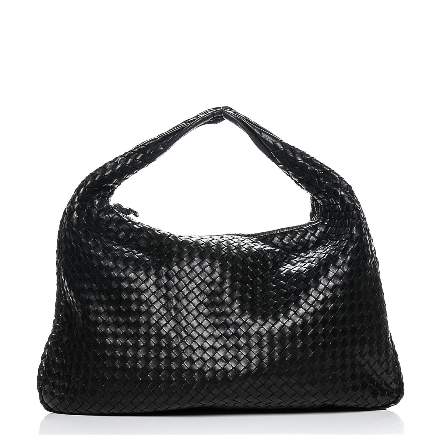 Nappa Intrecciato Large Hobo Nero Black