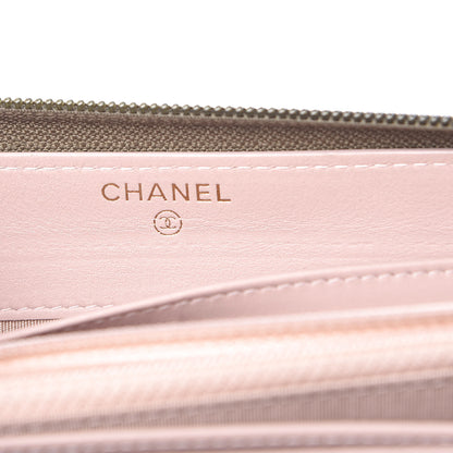 Chanel Caviar Quilted Boy Long Zip Around Wallet Khaki 6 of 9