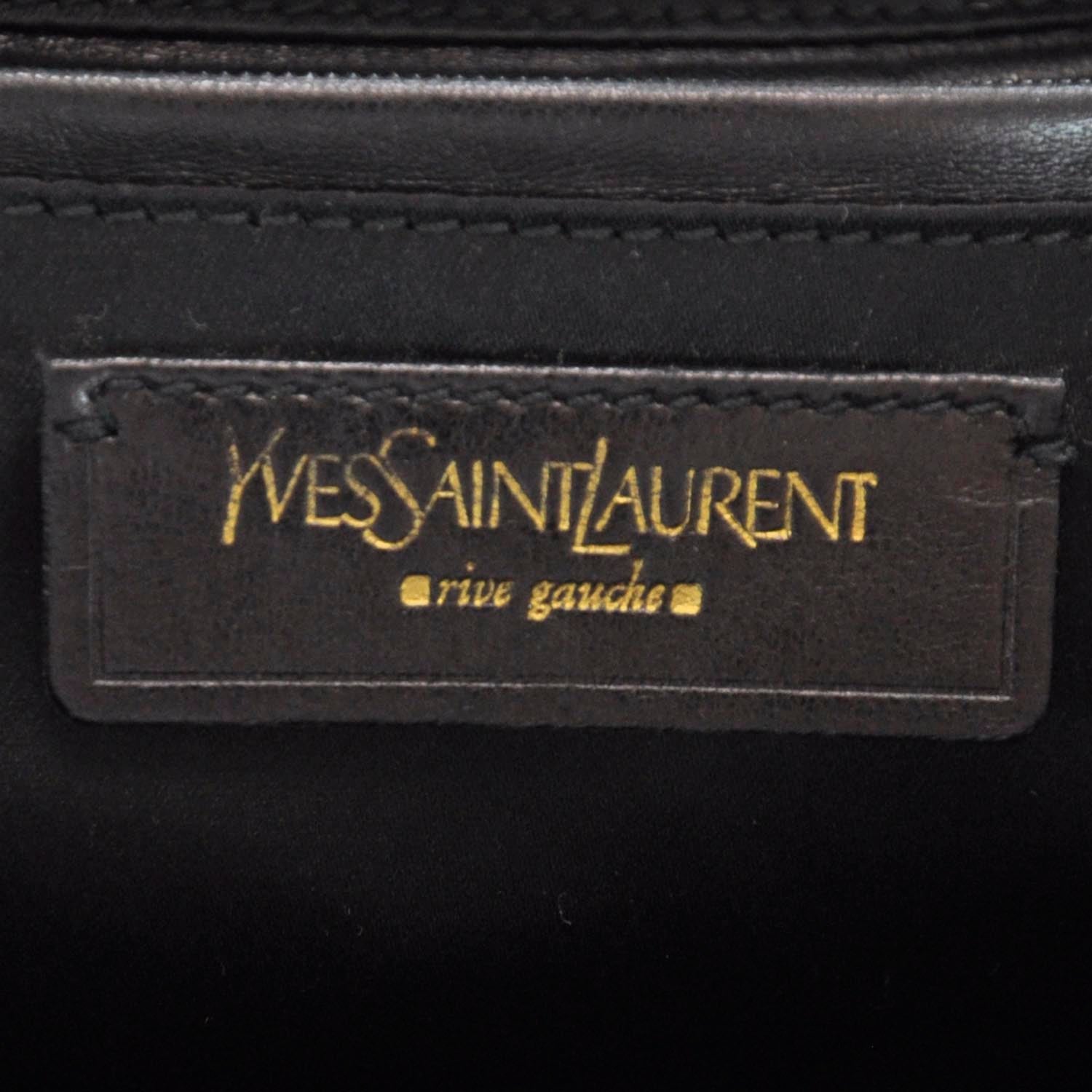 Saint Laurent Patent Croc Muse Messenger Black 7 of 8
