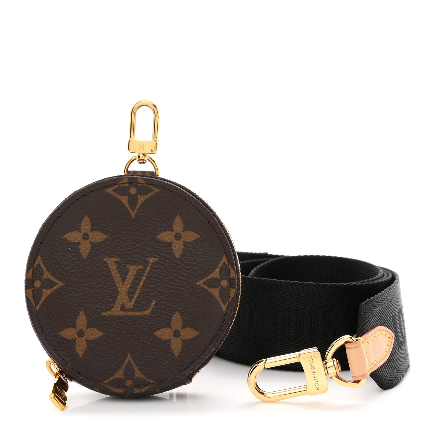 Monogram Multi Pochette Accessories Bandouliere Shoulder Strap Black