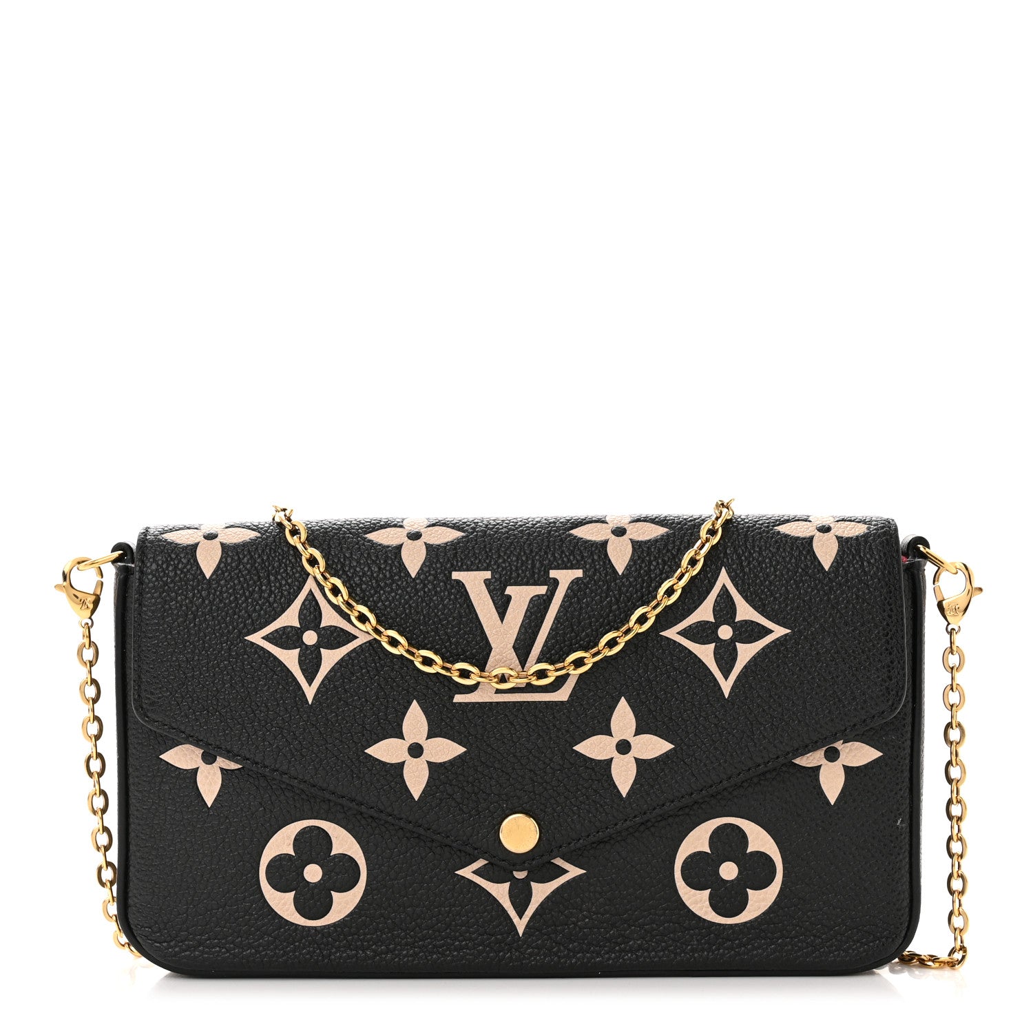 Louis Vuitton Empreinte Monogram Giant Felicie Pochette Black Beige 3 of 13