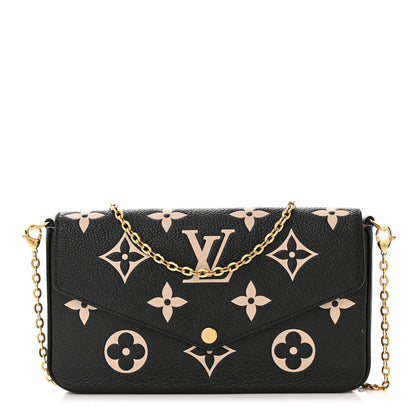 Louis Vuitton Empreinte Monogram Giant Felicie Pochette Black Beige 3 of 13