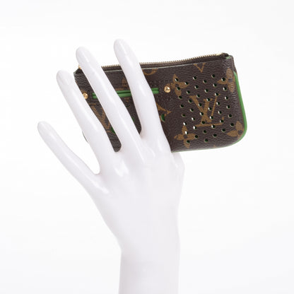 Louis Vuitton Monogram Perforated Key Pouch Green 2 of 7
