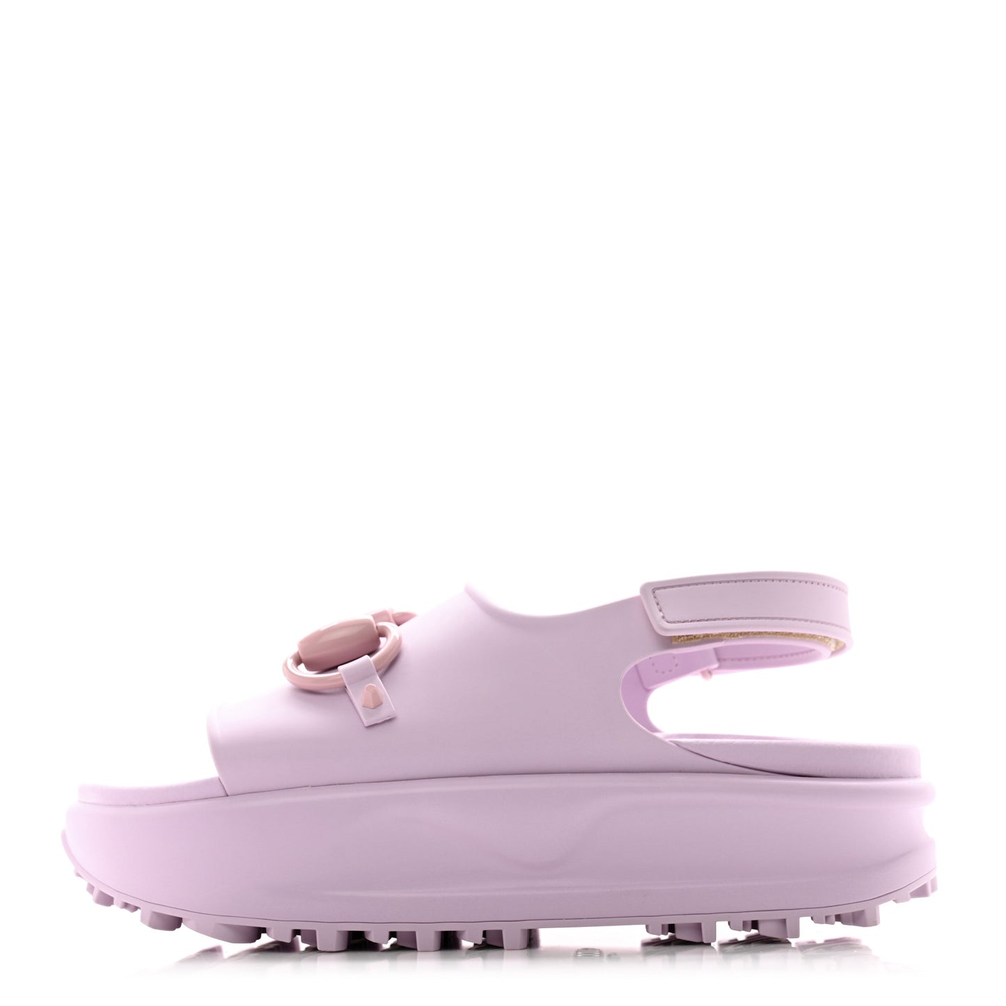 Soft Rubber Horsebit Touch Womens Strapped Sandals 39 Talc Pink
