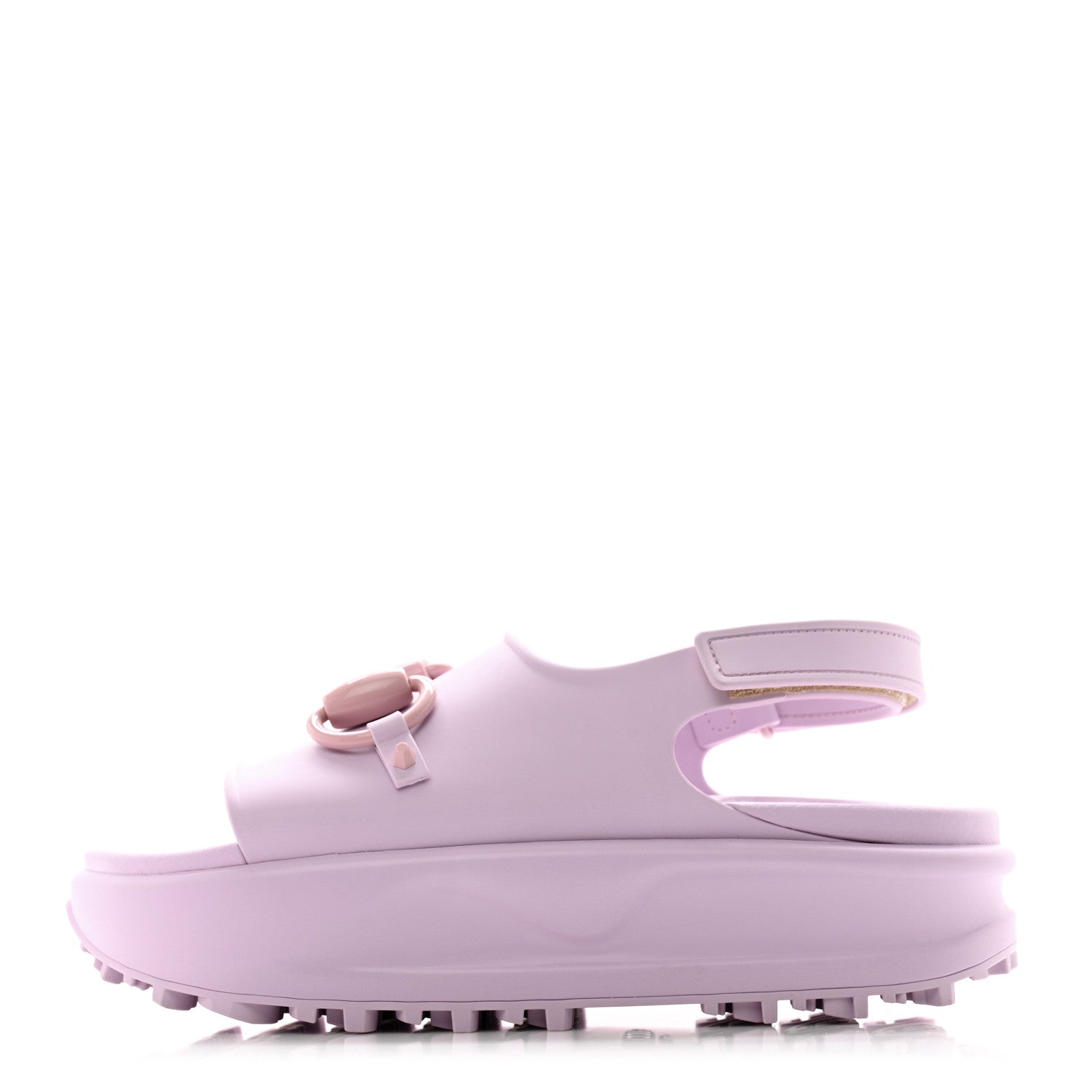 Gucci Soft Rubber Horsebit Touch Womens Strapped Sandals 39 Talc Pink 1 of 10