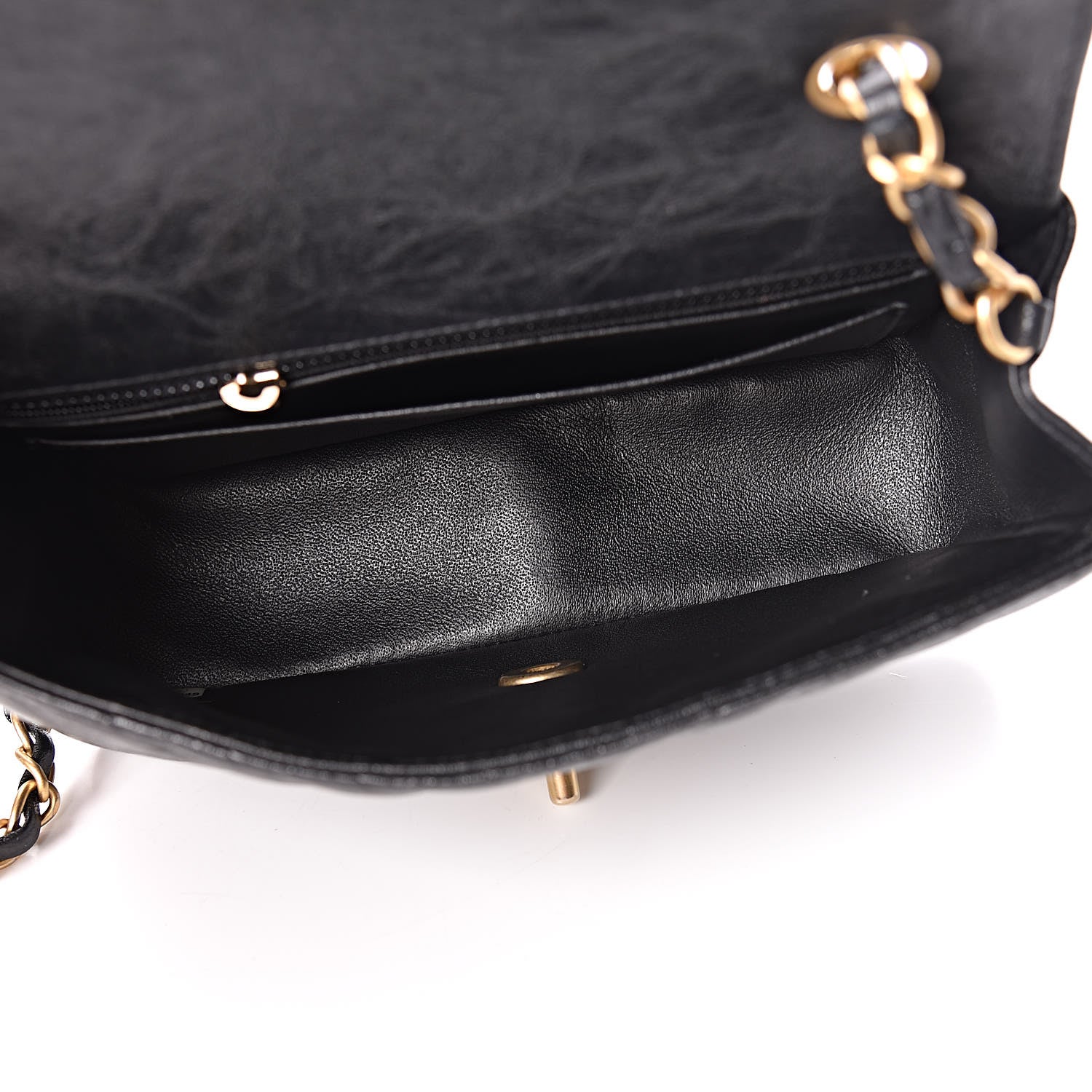 Chanel Iridescent Calfskin Chevron Quilted Mini Rectangular Flap Black 5 of 13