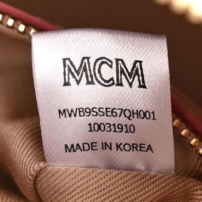 MCM Visetos Essential Boston Bag Powder Pink 7 of 14