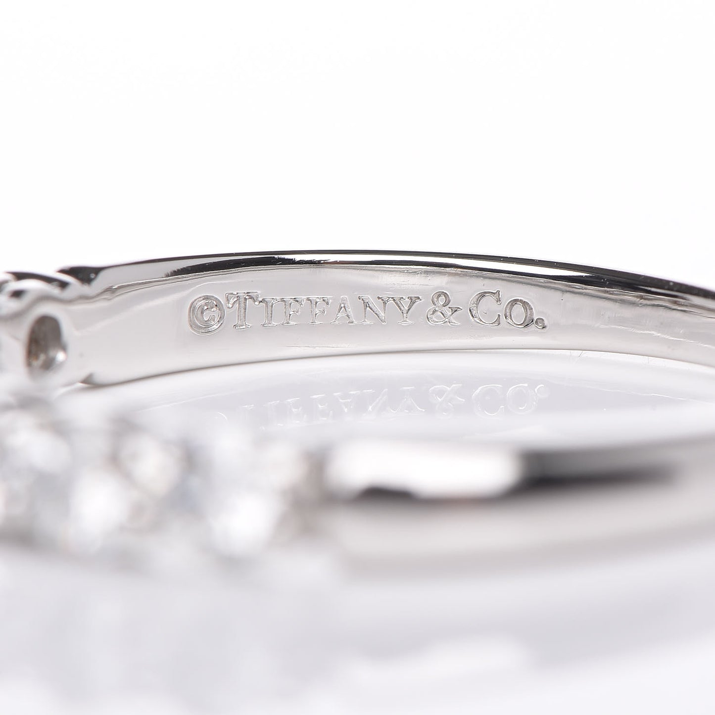 Platinum Diamond 3.5mm Embrace Half Circle Band Ring 62 10