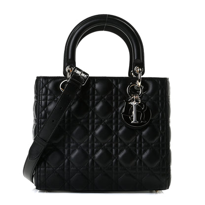 Christian Dior Lambskin Cannage Medium Lady Dior Black 1 of 8