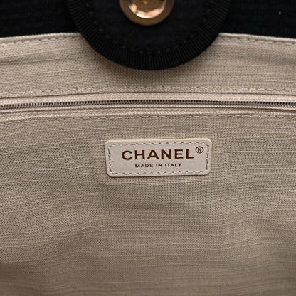 Chanel Mixed Fibers Small Deauville Tote Black 7 of 11