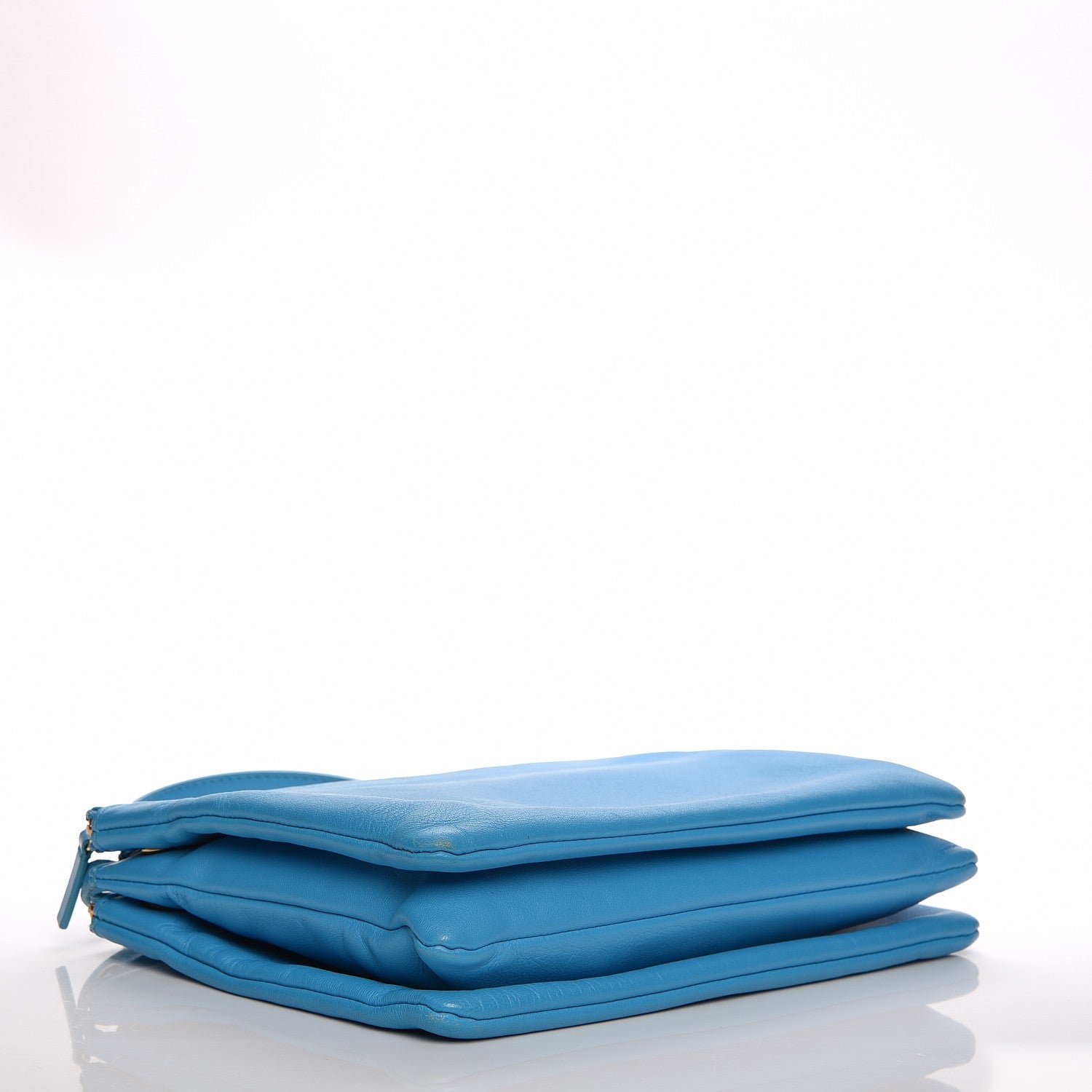 Celine Lambskin Large Trio Crossbody Bag Turquoise 4 of 9