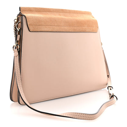Chloe Calfskin Suede Medium Faye Shoulder Bag  Cement Pink 3 of 12