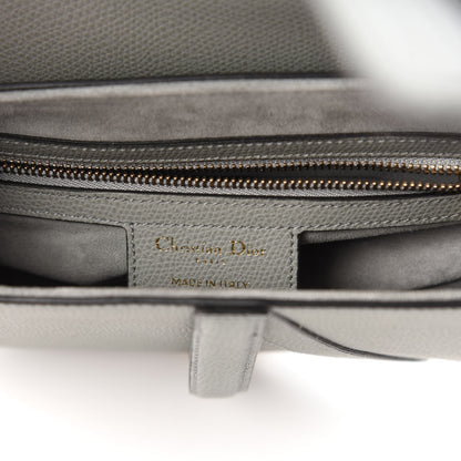 Christian Dior Grained Calfskin Saddle Bag Grey 8 of 11