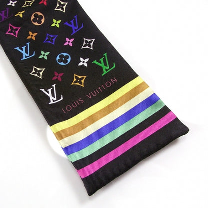 Louis Vuitton Silk Monogram Multicolor Bandeau Black 4 of 7